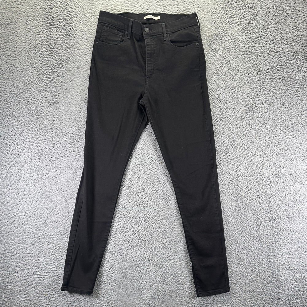 Levi's Mile Jeans Womens 32x30 Black Cotton Denim Skinny Travel Workwear Stretch
